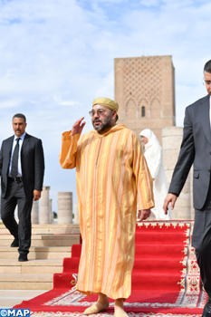 sm le roi priere mosquee hassan map news