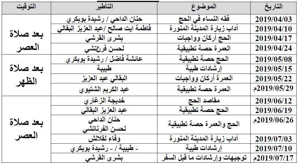 mosquee abdeletif tazi 9ebibat pelerinage 1440