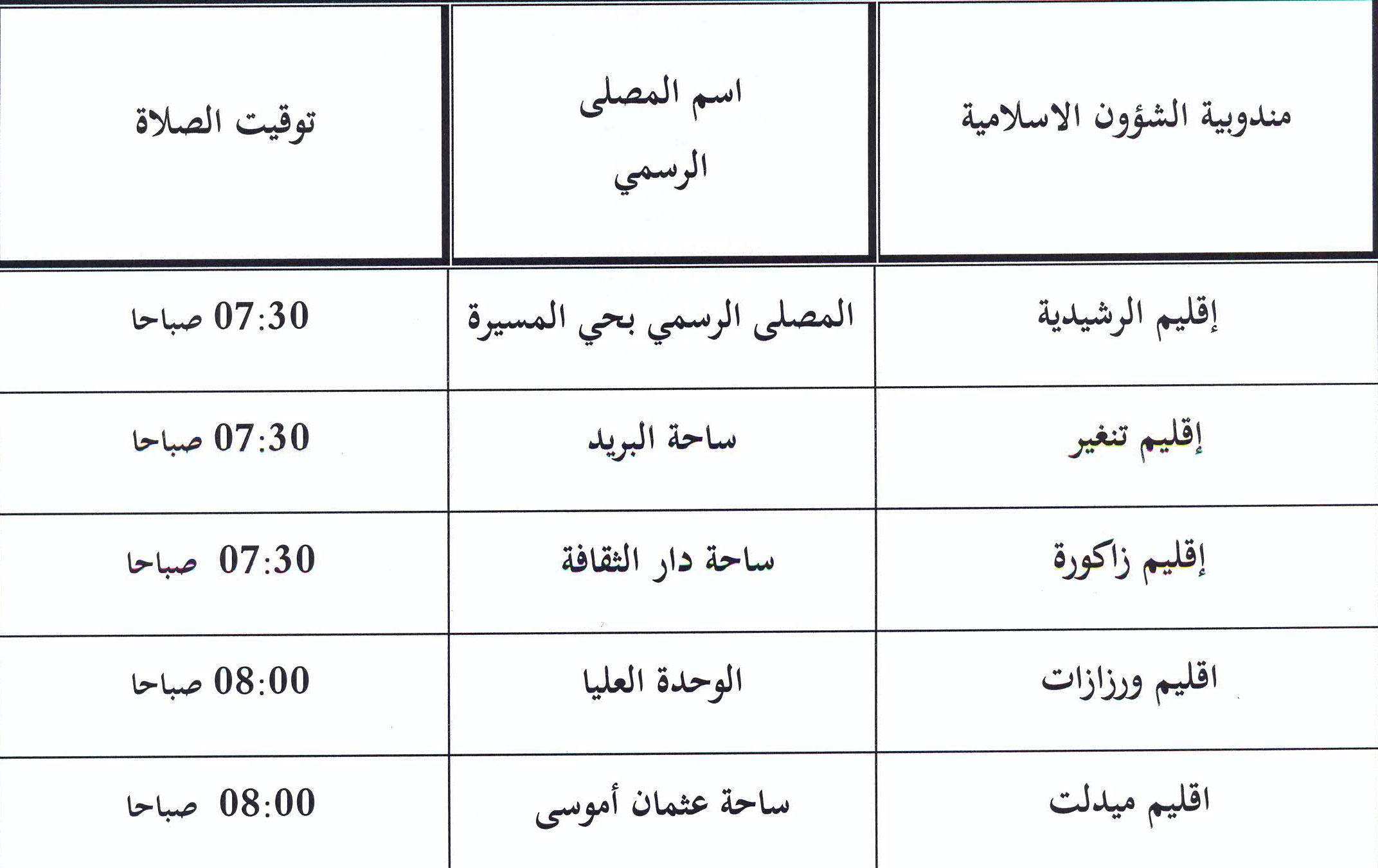 درعة تافيلالت حضور صلاة عيد الأضحى لعام 1438