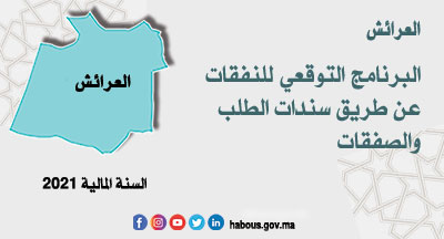 العرائش: البرنامج التوقعي للنفقات برسم سنة 2021 العرائش: البرنامج التوقعي للنفقات برسم سنة 2021