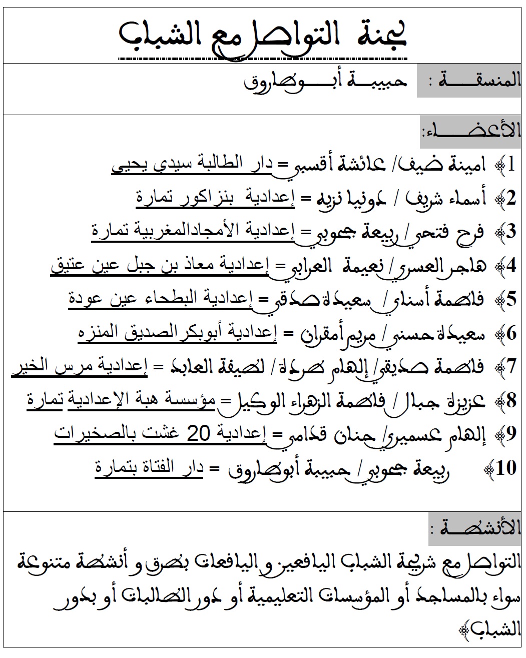 هيكلة عمل المرشدات التابعات للمندوبية الإقليمية للشؤون الاسلامية بعمالة الصخيرات تمارة بإشراف من المجلس العلمي المحلي Capture mhai 150118 annonce temara 3
