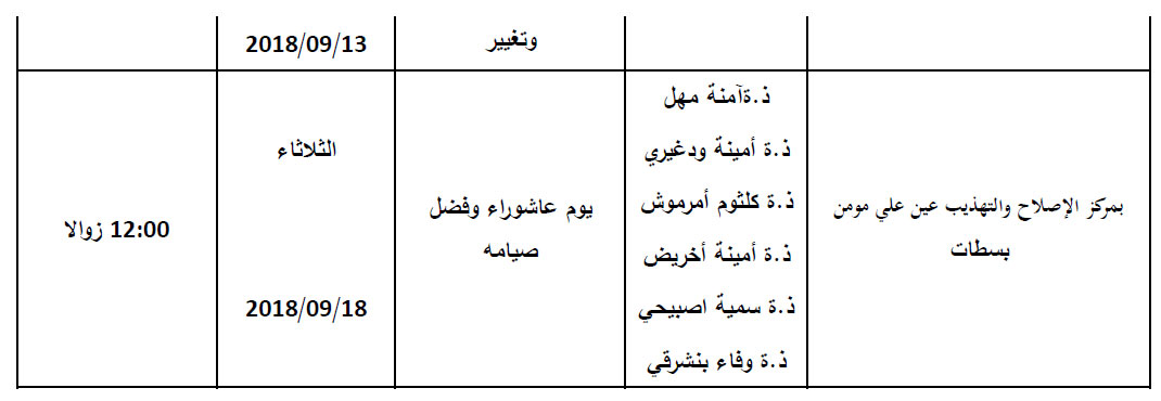 settat annonce programme conferences femmes sept 2018 img3