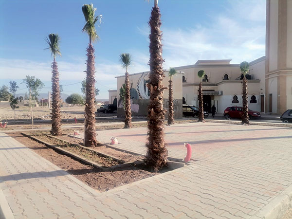 أشغال تهيئة منطقة الألعاب الكائنة بتجزئة الأوقاف « رقعة شك الحيط» بوجدة