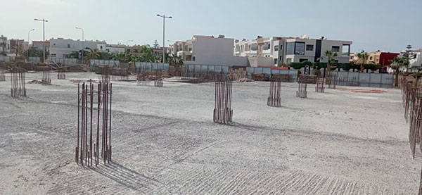 ورش مشروع المركب الثقافي والإداري بأكادير
