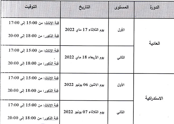 الجدول الزمني للامتحان الإشهادي الجهوي الموحد لبرنامج محو الأمية بالمساجد وبواسطة التلفاز والأنترنيت في إقليم فجيج الجدول الزمني للامتحان الإشهادي الجهوي الموحد لبرنامج محو الأمية بالمساجد وبواسطة التلفاز والأنترنيت في إقليم فجيج