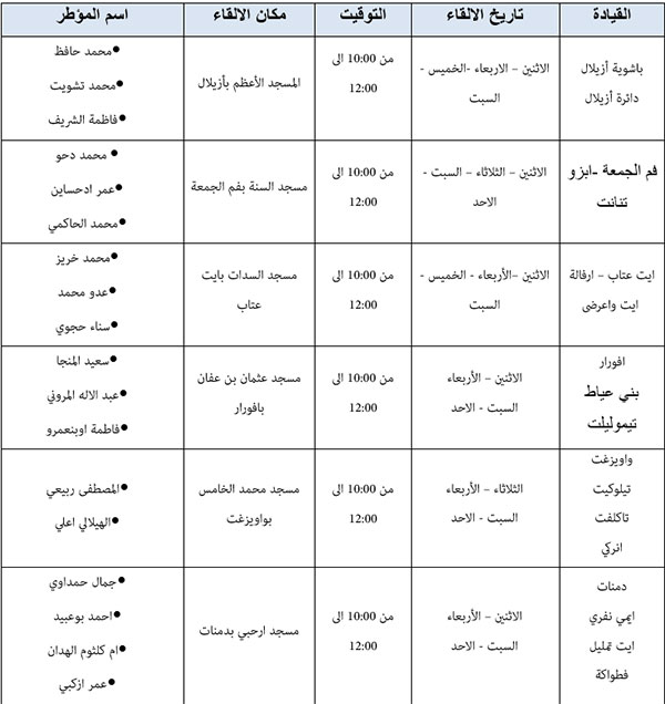 برنامج تأطير الحجاج لموسم 2022/1443 بإقليم أزيلال برنامج تأطير الحجاج لموسم 2022/1443 بإقليم أزيلال