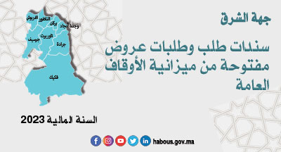 وجدة: البرنامج التوقعي للصفقات العمومية برسم السنة 2023 وجدة: البرنامج التوقعي للصفقات العمومية برسم السنة 2023