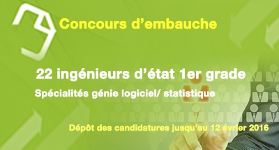 Embauche de 22 ingénieurs d'état 1er grade