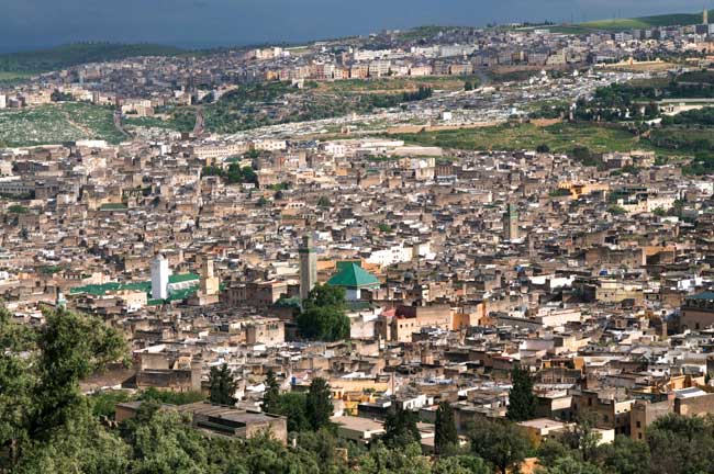 منظر عام لمدينة فاس العتيقة